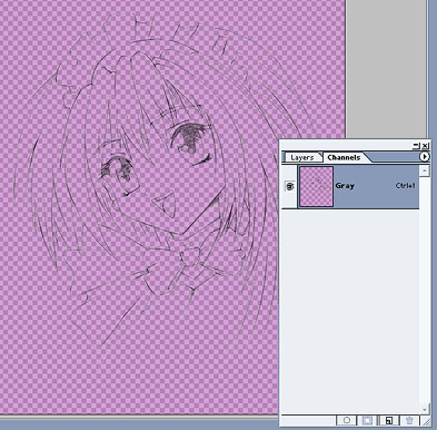 anime tutorial: fig 7: delete white with channel select