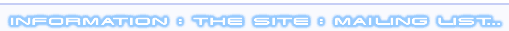 title - information:the site: mailing list