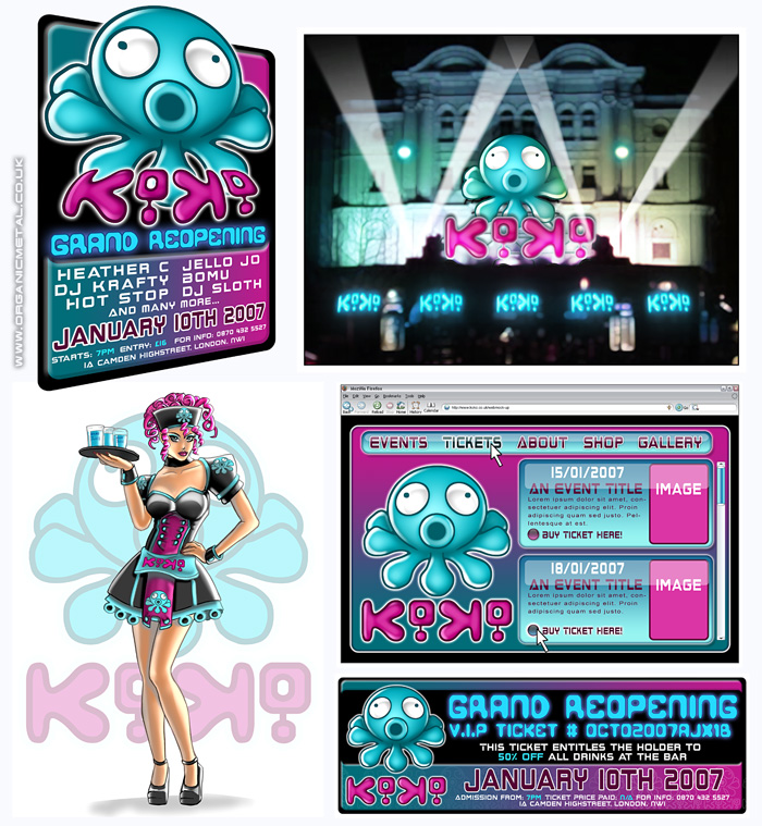 koko rebranding octopus artwork