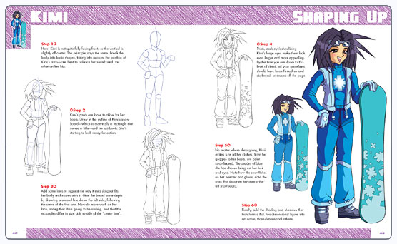 Kimi the snowboarder from Step-by-Step Manga