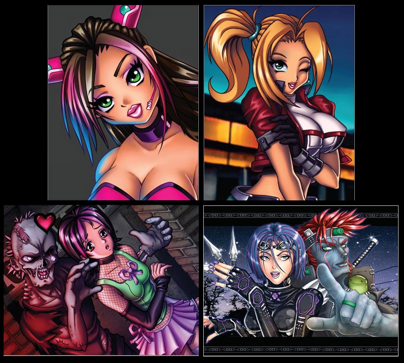 anime art postcards